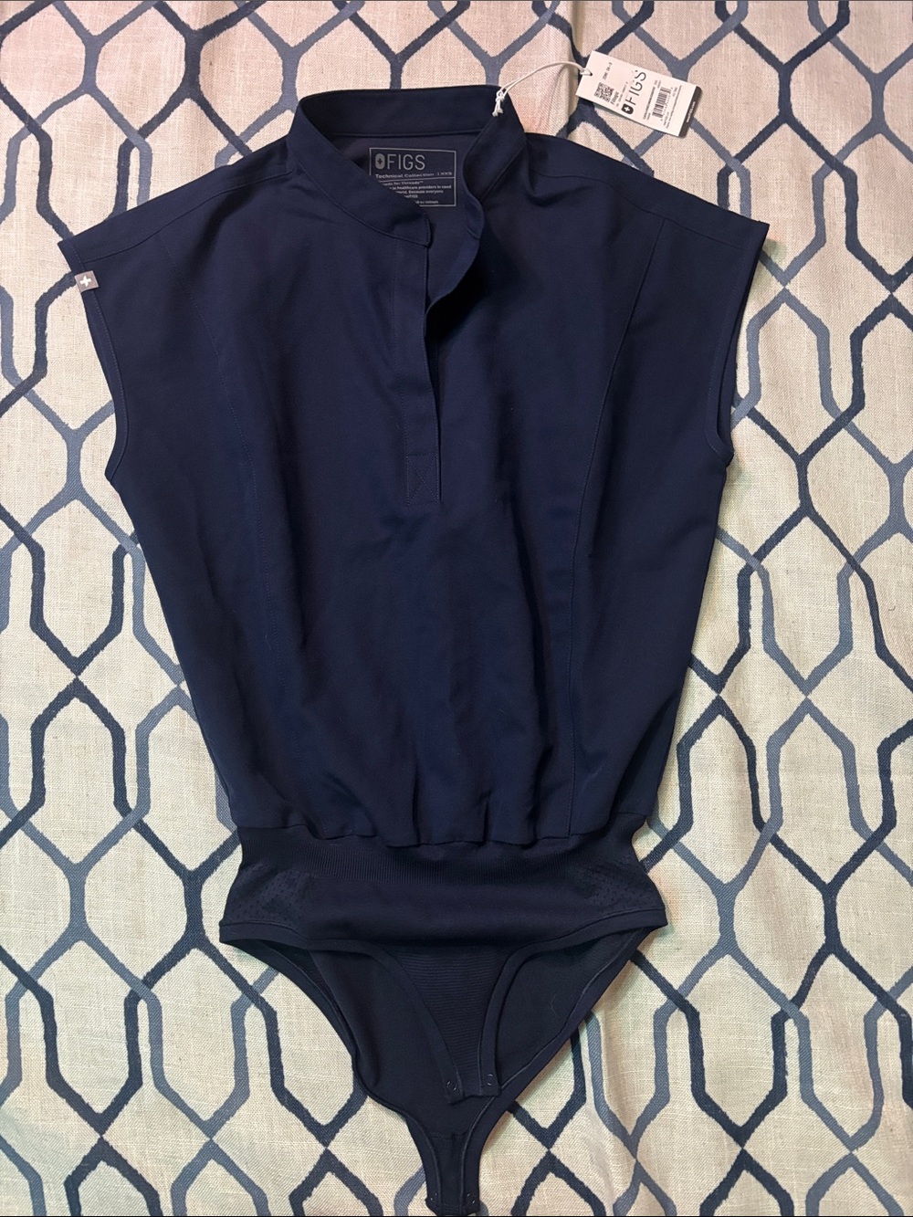 Figs Rafaela Thong Scrub Body Suit Women's Size XXS Navy NWT
